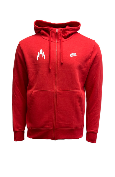 Nike hoodie 2025 black red