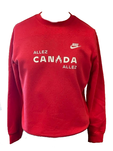 Women s Nike Sweatshirt Club Fleece Crew Neck Standard S Red