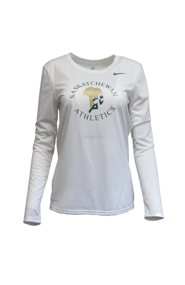 T-shirt à manches longues Nike Legend d’Athletics Saskatchewan pour femmes