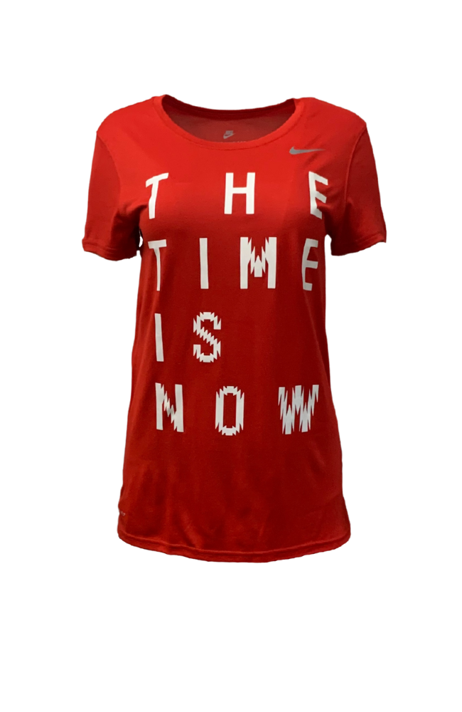 Women s Nike AC The Time Is Now Legend Short Sleeve Tee