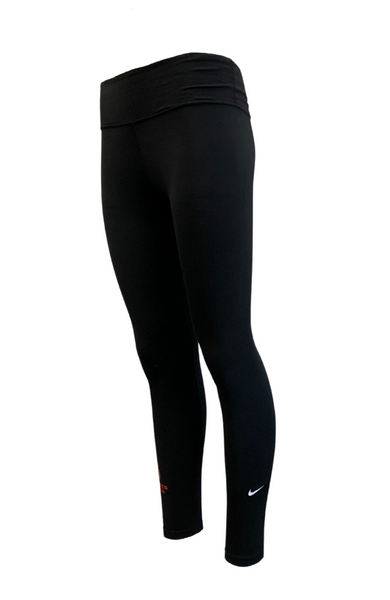 Women's leggings Nike Sportswear Essential Mid-Rise Swoosh Leggings -  black/white, Tennis Zone