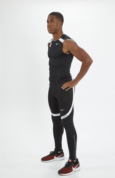 Nike Running Leggings Size Men's Medium Red Black Stripy Pattern –  ApparelXchange CIC