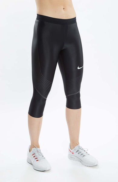 Nike Womens XL Track Capri Pants Workout Running Orange Navy Blue Stripe  NWT 